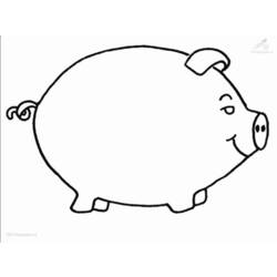Раскраска: свинья (Животные) #3647 - Бесплатные раскраски для печати