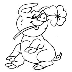 Раскраска: свинья (Животные) #3649 - Бесплатные раскраски для печати