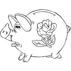 Раскраска: свинья (Животные) #3663 - Бесплатные раскраски для печати