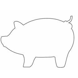 Раскраска: свинья (Животные) #3664 - Раскраски для печати