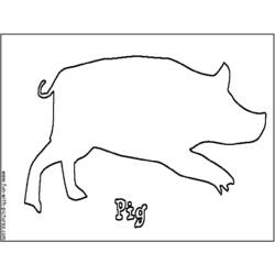 Раскраска: свинья (Животные) #3666 - Бесплатные раскраски для печати