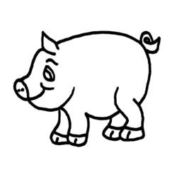 Раскраска: свинья (Животные) #3669 - Раскраски для печати