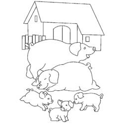 Раскраска: свинья (Животные) #3675 - Раскраски для печати