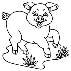 Раскраска: свинья (Животные) #3695 - Бесплатные раскраски для печати