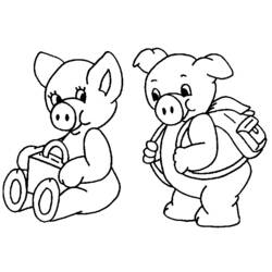 Раскраска: свинья (Животные) #3702 - Бесплатные раскраски для печати