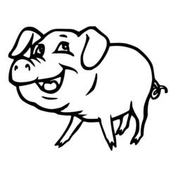 Раскраска: свинья (Животные) #3710 - Бесплатные раскраски для печати