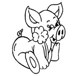 Раскраска: свинья (Животные) #3736 - Бесплатные раскраски для печати