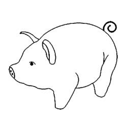 Раскраска: свинья (Животные) #3741 - Бесплатные раскраски для печати