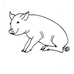 Раскраска: свинья (Животные) #3744 - Бесплатные раскраски для печати