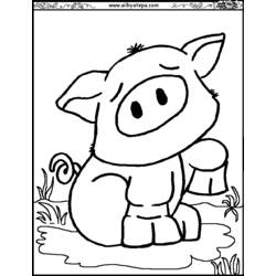 Раскраска: свинья (Животные) #3749 - Бесплатные раскраски для печати