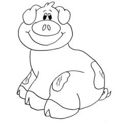 Раскраска: свинья (Животные) #3767 - Бесплатные раскраски для печати