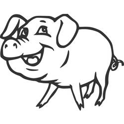 Раскраска: свинья (Животные) #3769 - Раскраски для печати
