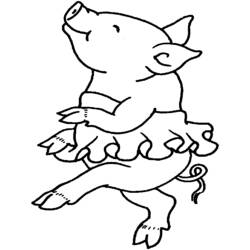 Раскраска: свинья (Животные) #3771 - Бесплатные раскраски для печати
