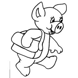 Раскраска: свинья (Животные) #3777 - Раскраски для печати