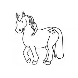 Раскраска: пони (Животные) #17839 - Бесплатные раскраски для печати