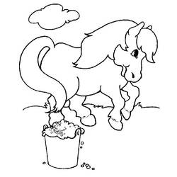 Раскраска: пони (Животные) #17841 - Бесплатные раскраски для печати