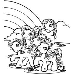 Раскраска: пони (Животные) #17916 - Бесплатные раскраски для печати