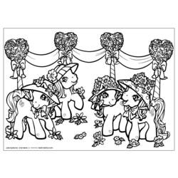 Раскраска: пони (Животные) #17936 - Бесплатные раскраски для печати