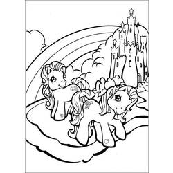 Раскраска: пони (Животные) #17947 - Бесплатные раскраски для печати