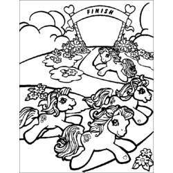 Раскраска: пони (Животные) #17979 - Бесплатные раскраски для печати