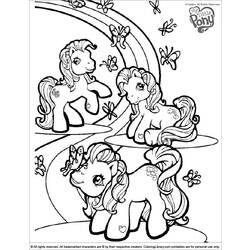 Раскраска: пони (Животные) #18014 - Бесплатные раскраски для печати