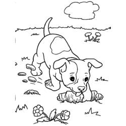 Раскраска: щенок (Животные) #2896 - Бесплатные раскраски для печати
