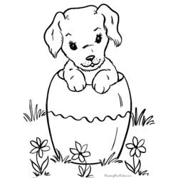 Раскраска: щенок (Животные) #2908 - Бесплатные раскраски для печати