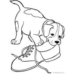 Раскраска: щенок (Животные) #3024 - Бесплатные раскраски для печати