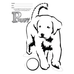 Раскраска: щенок (Животные) #3050 - Бесплатные раскраски для печати