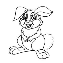 Раскраска: кролик (Животные) #9525 - Бесплатные раскраски для печати