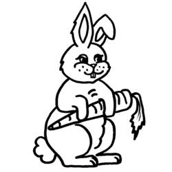 Раскраска: кролик (Животные) #9541 - Бесплатные раскраски для печати