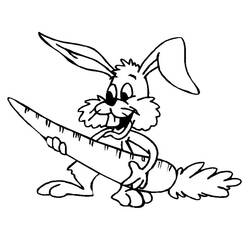 Раскраска: кролик (Животные) #9571 - Бесплатные раскраски для печати
