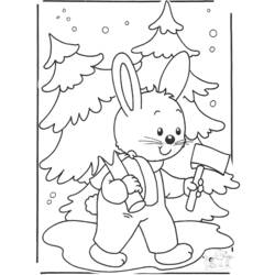 Раскраска: кролик (Животные) #9574 - Бесплатные раскраски для печати