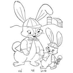 Раскраска: кролик (Животные) #9596 - Бесплатные раскраски для печати