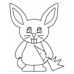 Раскраска: кролик (Животные) #9622 - Бесплатные раскраски для печати