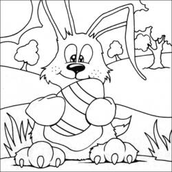 Раскраска: кролик (Животные) #9632 - Бесплатные раскраски для печати