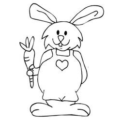 Раскраска: кролик (Животные) #9660 - Бесплатные раскраски для печати