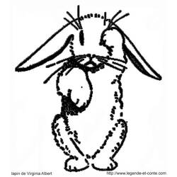 Раскраска: кролик (Животные) #9691 - Бесплатные раскраски для печати