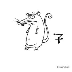 Раскраска: крыса (Животные) #15186 - Раскраски для печати
