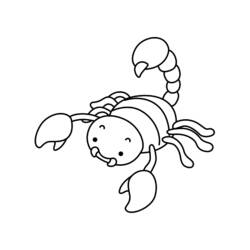 Раскраска: Скорпион (Животные) #14564 - Раскраски для печати