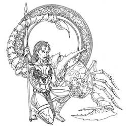 Раскраска: Скорпион (Животные) #14583 - Раскраски для печати
