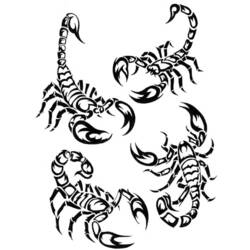 Раскраска: Скорпион (Животные) #14609 - Раскраски для печати