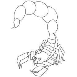 Раскраска: Скорпион (Животные) #14623 - Раскраски для печати