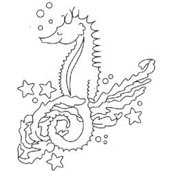 Раскраска: морской конек (Животные) #18620 - Бесплатные раскраски для печати