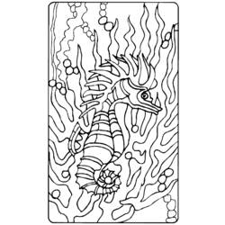 Раскраска: морской конек (Животные) #18630 - Бесплатные раскраски для печати