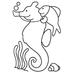 Раскраска: морской конек (Животные) #18634 - Бесплатные раскраски для печати