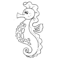Раскраска: морской конек (Животные) #18649 - Бесплатные раскраски для печати