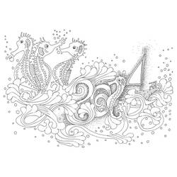 Раскраска: морской конек (Животные) #18681 - Раскраски для печати