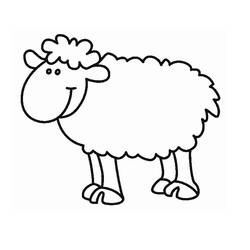 Раскраски: овца - Раскраски для печати