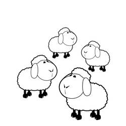 Раскраска: овца (Животные) #11444 - Раскраски для печати